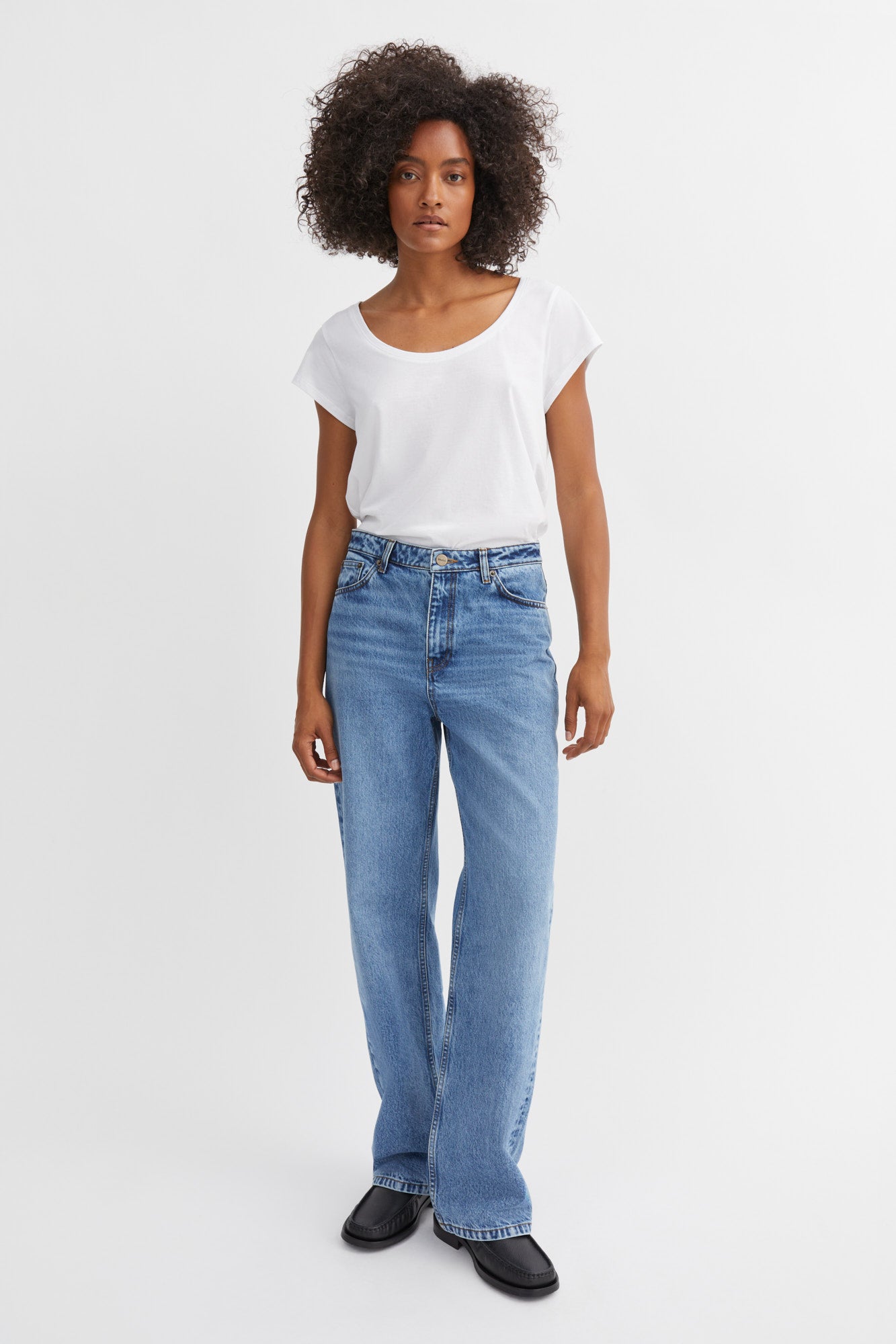 Skall Studio Maddy Straight Jeans Mid Blue