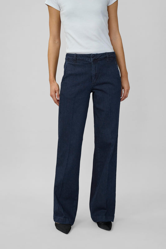 My Essential Wardrobe Lara Pants Dark Blue