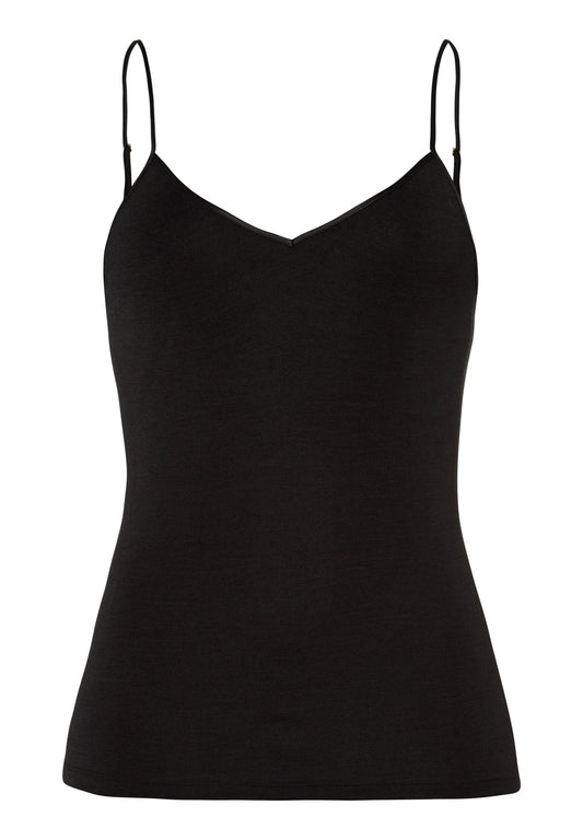 Hanro Woolen Silk Top Black