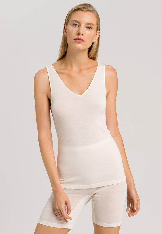 Hanro Woolen Silk Top Cygne